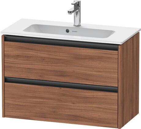 Vanity unit wall-mounted, K25256079790000 Walnut Matt, Decor