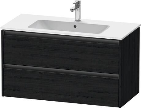 Vanity unit wall-mounted, K25264016160000 Black oak Matt, Decor