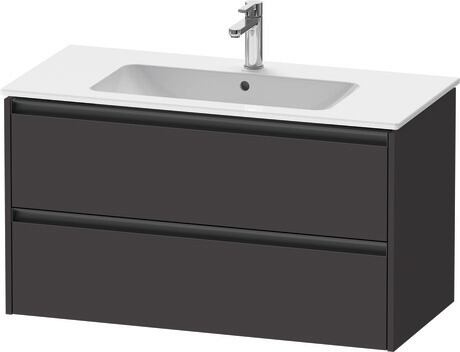 Vanity unit wall-mounted, K25264080800000 Graphite Super Matt, Decor