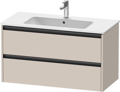 Vanity unit wall-mounted, K25264091910000 taupe Matt, Decor