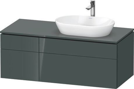 Console vanity unit wall-mounted, LC4874038380000 Dolomite Gray High Gloss, Lacquer