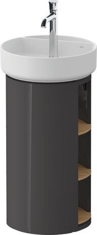 Vanity unit floorstanding, WT42440H5H10000 Graphite High Gloss, Lacquer