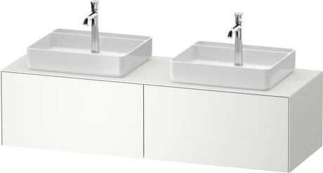 Console vanity unit wall-mounted, WT4865B36367010 White Satin Matt, Lacquer, Interior lighting: Integrated