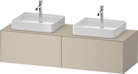 Console vanity unit wall-mounted, WT4865B60607010 taupe Satin Matt, Lacquer, Interior lighting: Integrated