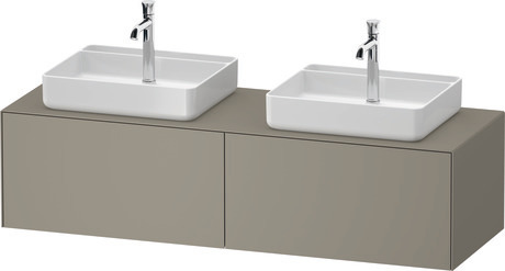 Console vanity unit wall-mounted, WT4865B92927010 Stone grey Satin Matt, Lacquer, Interior lighting: Integrated