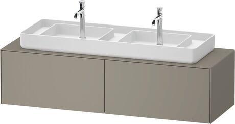 Console vanity unit wall-mounted, WT4866092920000 Stone grey Satin Matt, Lacquer