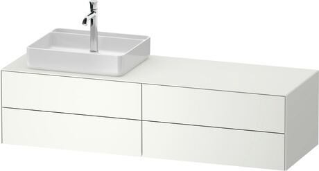 Console vanity unit wall-mounted, WT4867L36367010 White Satin Matt, Lacquer, Interior lighting: Integrated