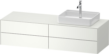 Console vanity unit wall-mounted, WT4867R36367010 White Satin Matt, Lacquer, Interior lighting: Integrated