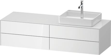 Console vanity unit wall-mounted, WT4867R85857010 White High Gloss, Lacquer, Interior lighting: Integrated