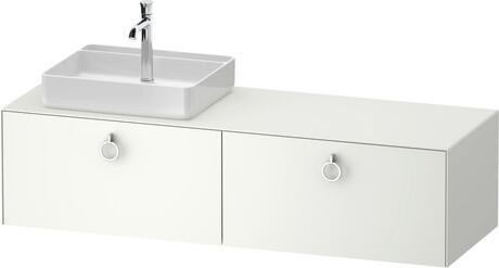 Console vanity unit wall-mounted, WT4890L36367010 White Satin Matt, Lacquer, Interior lighting: Integrated