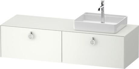 Console vanity unit wall-mounted, WT4890R36367010 White Satin Matt, Lacquer, Interior lighting: Integrated