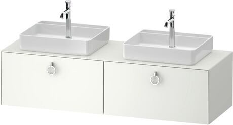 Console vanity unit wall-mounted, WT4891B36367010 White Satin Matt, Lacquer, Interior lighting: Integrated