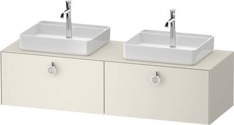 Console vanity unit wall-mounted, WT4891B39397010 Nordic white Satin Matt, Lacquer, Interior lighting: Integrated