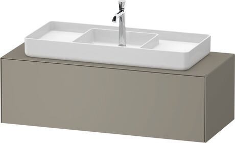 Console vanity unit wall-mounted, WT4977M92927010 Stone grey Satin Matt, Lacquer, Interior lighting: Integrated