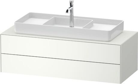 Console vanity unit wall-mounted, WT4987M36360000 White Satin Matt, Lacquer