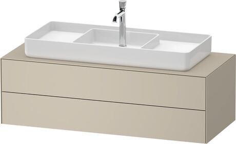 Console vanity unit wall-mounted, WT4987M60600000 taupe Satin Matt, Lacquer