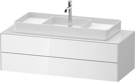 Console vanity unit wall-mounted, WT4987M85850000 White High Gloss, Lacquer