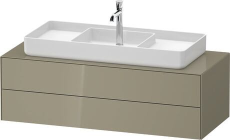 Console vanity unit wall-mounted, WT4987MH2H20000 Stone grey High Gloss, Lacquer