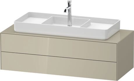 Console vanity unit wall-mounted, WT4987MH3H30000 taupe High Gloss, Lacquer