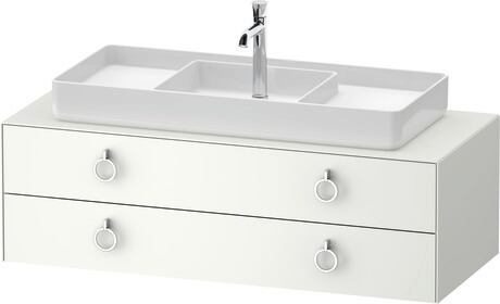 Console vanity unit wall-mounted, WT4992M36367010 White Satin Matt, Lacquer, Interior lighting: Integrated