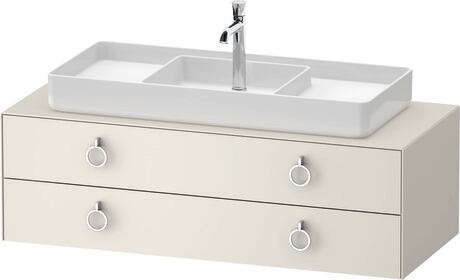 Console vanity unit wall-mounted, WT4992M39397010 Nordic white Satin Matt, Lacquer, Interior lighting: Integrated