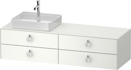 Console vanity unit wall-mounted, WT4995L36367010 White Satin Matt, Lacquer, Interior lighting: Integrated