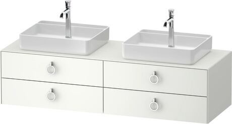 Console vanity unit wall-mounted, WT4996B36367010 White Satin Matt, Lacquer, Interior lighting: Integrated