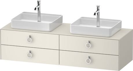 Console vanity unit wall-mounted, WT4996B39397010 Nordic white Satin Matt, Lacquer, Interior lighting: Integrated