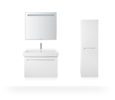 Vanity unit wall-mounted, N14383018180000 Front: White Matt, film, Corpus: White Matt, Decor