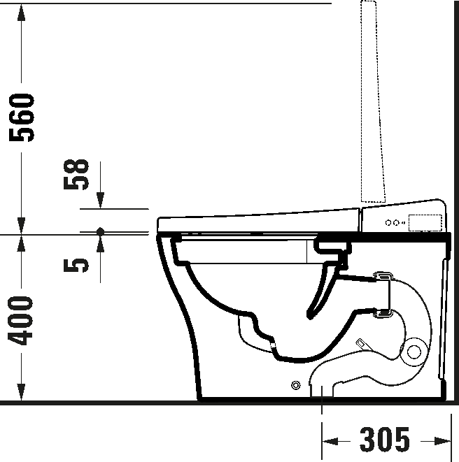 Integrated shower toilet, 622000