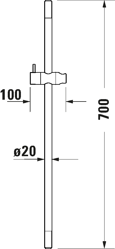 Shower rail 700, UV0600003