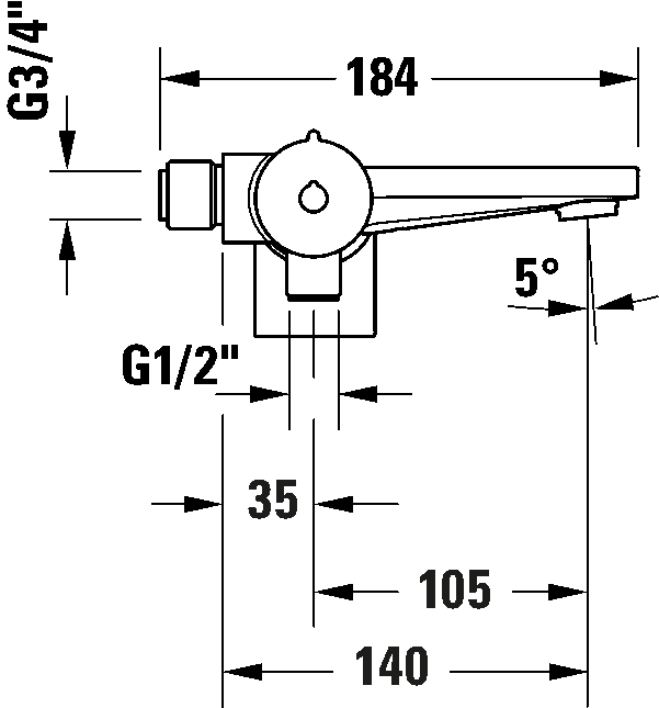 Einhebel-Wannenmischer Aufputz, TU5230000