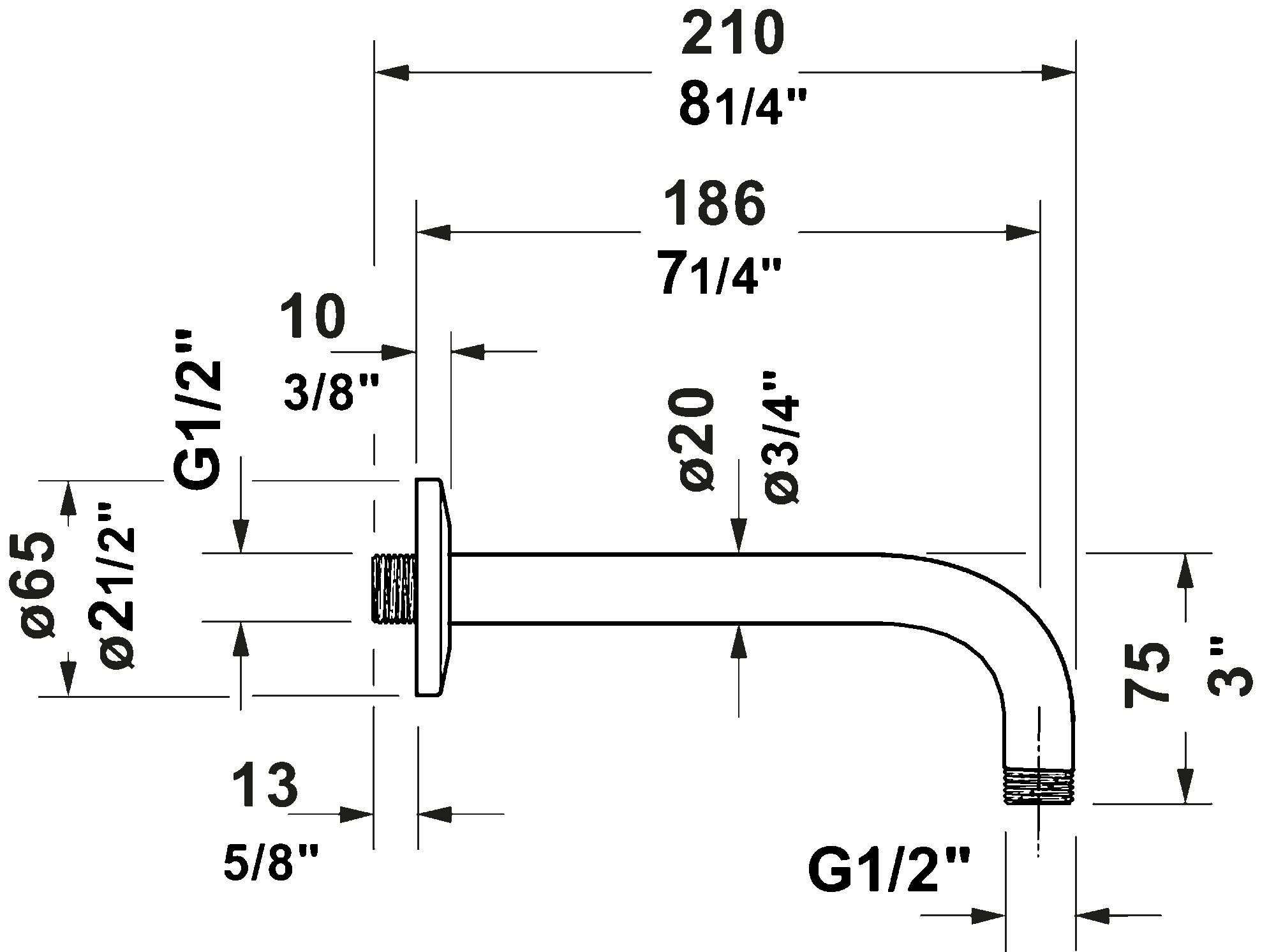 Shower Arm, UV0670027