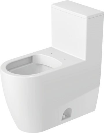 One-piece toilet, 2185010002 White High Gloss, Single Flush, Flush water quantity: 4,8 l, Flush operation position: Left