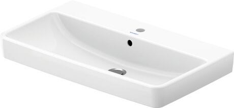 Washbasin, 23758000002 White High Gloss, Number of washing areas: 1 Middle, Number of faucet holes per wash area: 1 Middle, Overflow: Yes