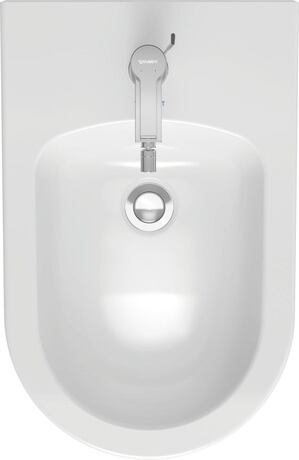 Wall-mounted bidet, 2288150000 White High Gloss, Number of faucet holes per wash area: 1