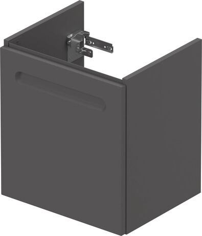 Vanity unit wall-mounted, N14267L49490000 Front: Graphite Matt, film, Corpus: Graphite Matt, Decor