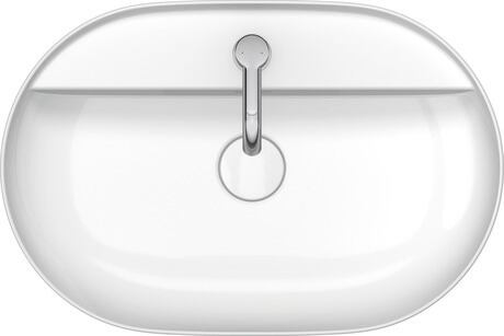 Washbowl, 0380602600 Interior colour White High Gloss, Exterior colour White Satin Matt, Number of washing areas: 1 Middle, Number of faucet holes per wash area: 1 Middle, Back side glazed: No