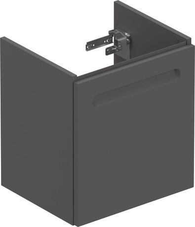 Vanity unit wall-mounted, N14267R49490000 Front: Graphite Matt, film, Corpus: Graphite Matt, Decor