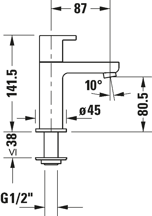 Single handle faucet, B21080002