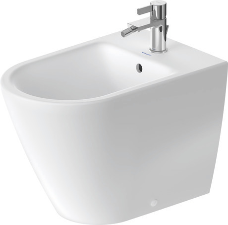 Bidet sur pied, 2295103200 Blanc satiné, Nombre de trous de robinetterie par espace de toilette: 1