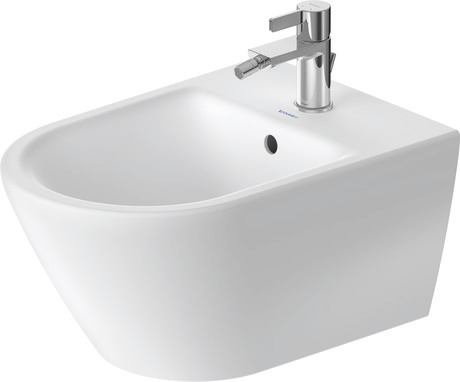Bidet suspendu, 2294153200 Blanc satiné, Nombre de trous de robinetterie par espace de toilette: 1