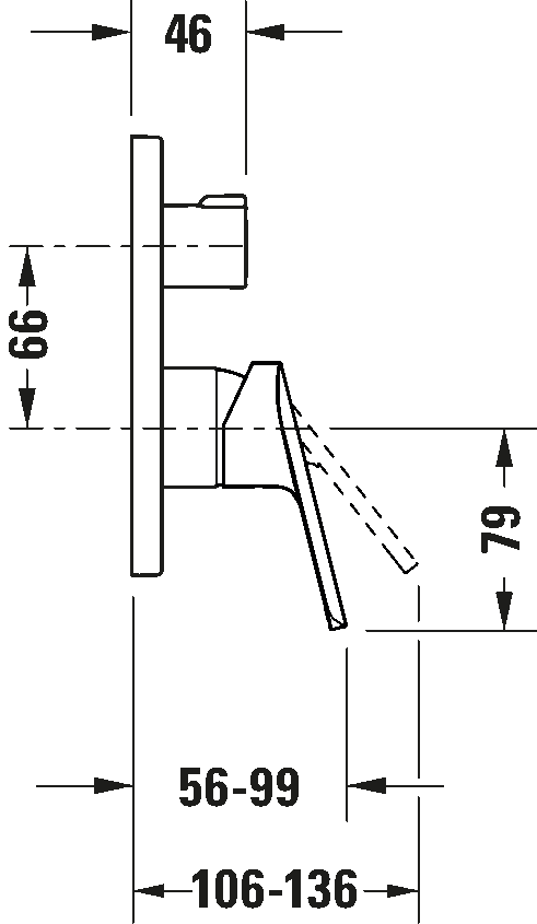 Single lever shower mixer for concealed installation, N14210012