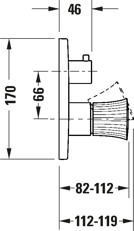 Single lever bathtub mixer for concealed installation, WT5210012