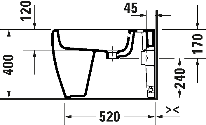 Floorstanding bidet, 226310