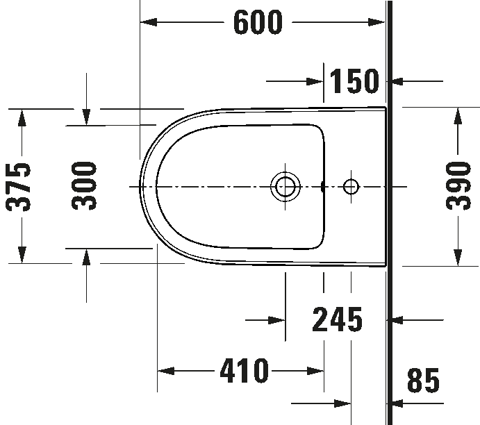 Floorstanding bidet, 226310