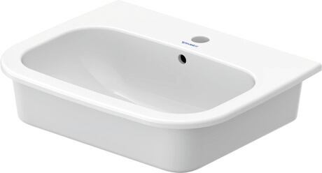 Built-in basin, 0337540000 Washbasin version: counter top, White High Gloss, Number of faucet holes per wash area: 1