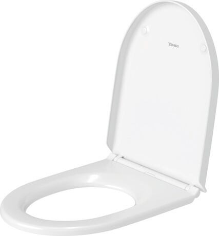 Toilet seat, 0025290000 White High Gloss, Hinge colour: Stainless steel