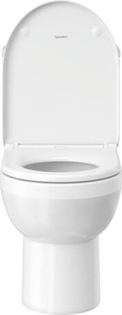 Toilet seat, 0025290000 White High Gloss, Hinge colour: Stainless steel