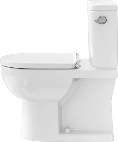 Two Piece Toilet, D4060500 Set items: Toilet Tank, Toilet Bowl, Article No.: 09415000U4, 2188010085, White High Gloss, elongated, Siphonic, Flushing rim: Rimless, Trip lever placement: Right, Outlet: Rimless, Flush water quantity: 1.28 gal, Single Flush, Water connection position: Bottom left, WaterSense: Yes, cUPC listed: Yes, cC/IAPMO®: No